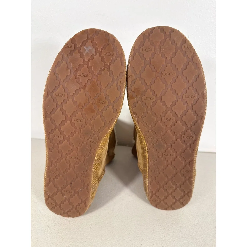 UGG Australia Isadora Chestnut Suede Shearling Toggle Boots 1007755 Womens 9